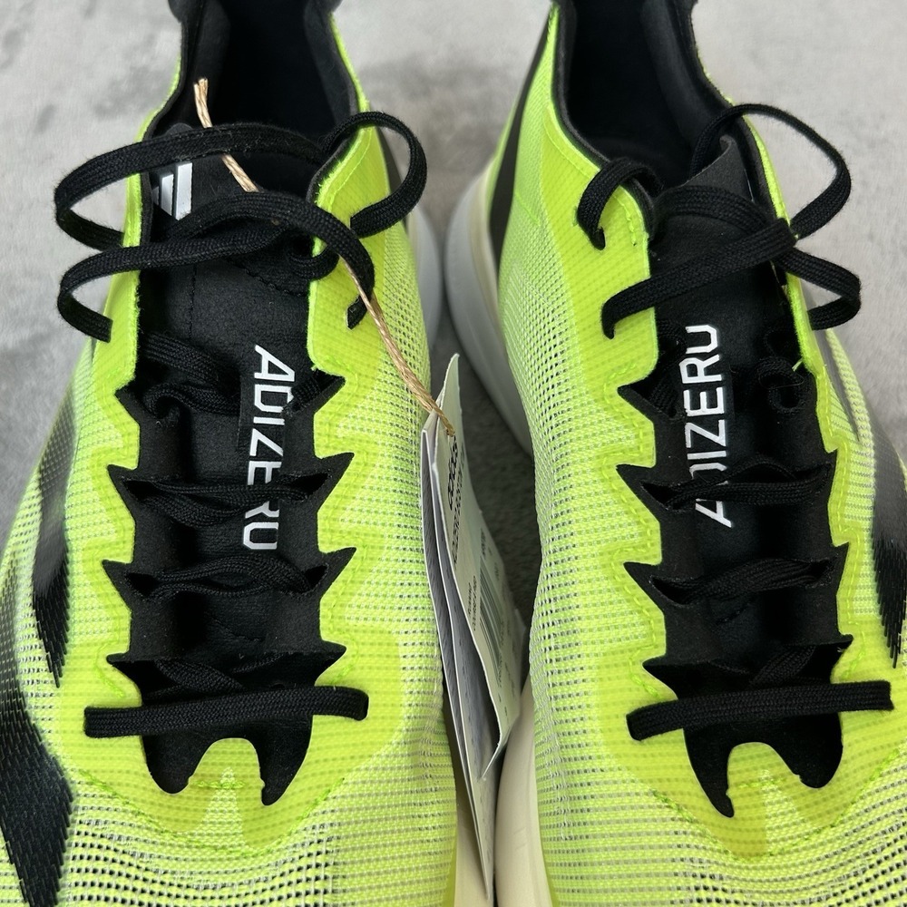 Adidas Adizero Boston 12 running shoe in the "Lucid Lemon Black" Men's Size 9.5 - Picture 13 of 16